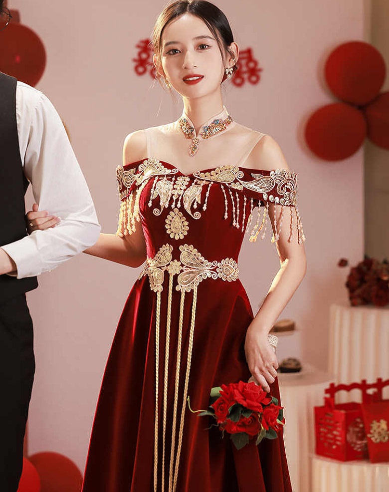 Luxury Lifestyle Girl - Платье-ципао в китайском стиле для невесты,